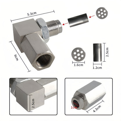 NEW 90° O2 Sensor Spacer Mini Catalizador Mini Catalytic Converter to Fix CEL P0420 P0430